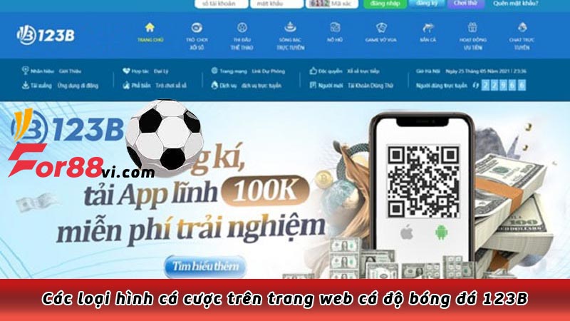 Các loại hình cá cược trên trang web cá độ bóng đá 123B